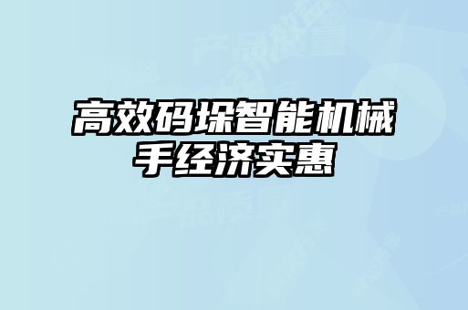 高效碼垛智能機(jī)械手經(jīng)濟(jì)實惠