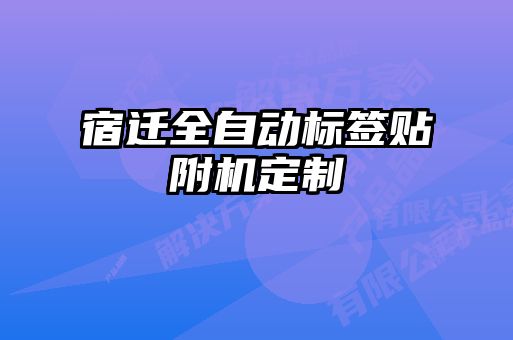 宿遷全自動標(biāo)簽貼附機(jī)定制