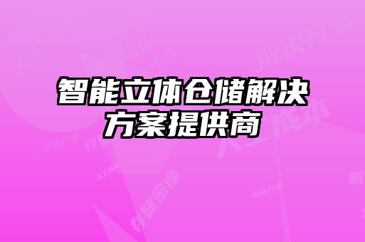 智能立體倉儲(chǔ)解決方案提供商