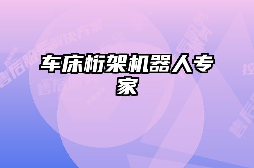 車(chē)床桁架機(jī)器人專(zhuān)家