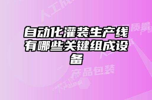 自動化灌裝生產(chǎn)線有哪些關鍵組成設備